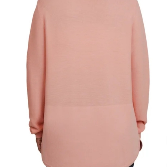 ❤️NWT Kersh Peach Long Sleeve Sweater Women's Small Knit Tunic Length Pink - Picture 13 of 15